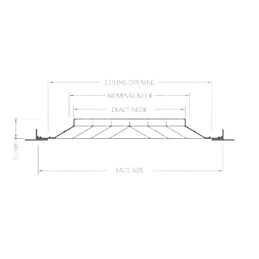 Ceiling Diffusers - Lay In - 4 way blow