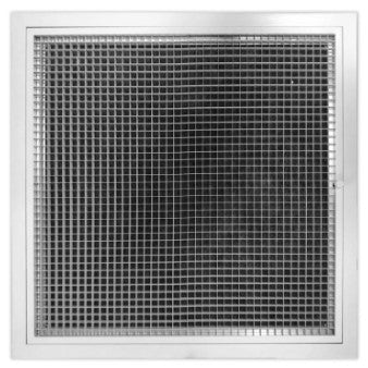 Return Air Grille Hinged core + Filter - Egg Crate Type